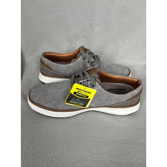 Skechers Mens Relaxed Fit Moreno-Ederson Oxford Lace-Up Shoes Size 7 Taupe NWOB main image 7